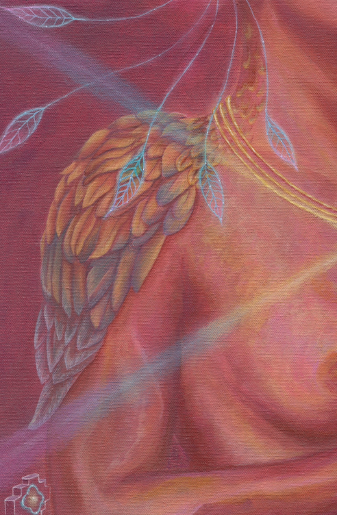 Weaver of Visions — feathered wing detail