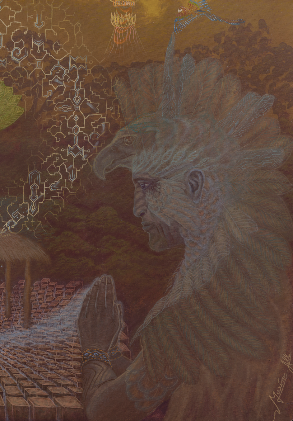 El Rezo de Pagé — praying figure detail